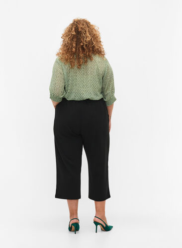 7/8-bukser med løs passform, Black, Model image number 1