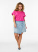 Kortermet T-skjorte i bomullsblanding, Rosa, Model image number 1