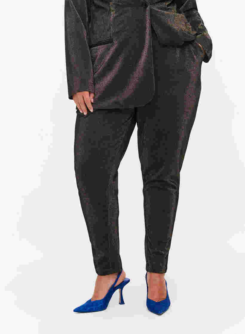 Maddison bukser med glitter, Black w. Lurex, Model image number 2