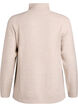 Strikket genser med høy hals og harlekintrykk, Beige, Packshot image number 1