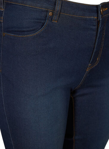 Slim fit Emily caprijeans, Blue denim, Packshot image number 2