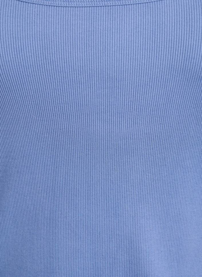 Ribbet topp med firkantet halslinje, Lilla, Packshot image number 2