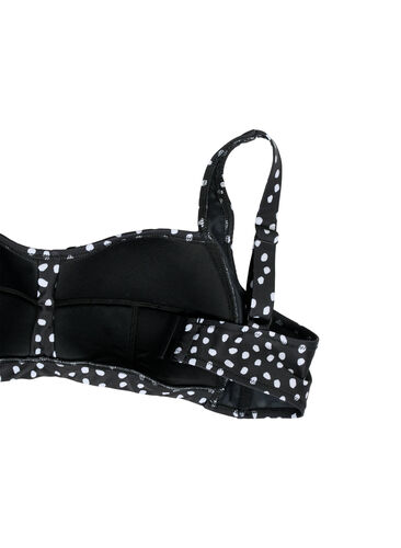 Mønstrete bikinioverdel, Black White Dot, Packshot image number 3