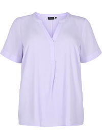 Kortermet bluse med V-hals
