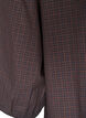 Rutete bluse med V-hals og 3/4-ermer, Brun, Packshot image number 3