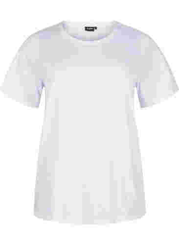 FLASH - 2 stk. T-skjorter med rund hals, White/Black, Packshot image number 2