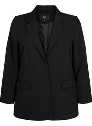 Klassisk blazer med knappelukking, Svart