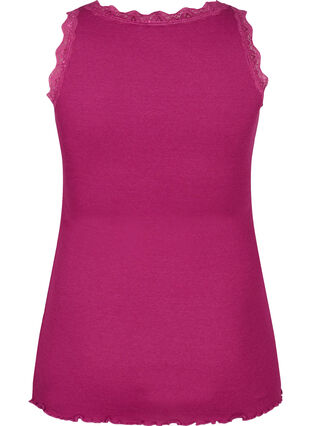 Zizzi Topp med blondekant, Lilla, Packshot image number 1