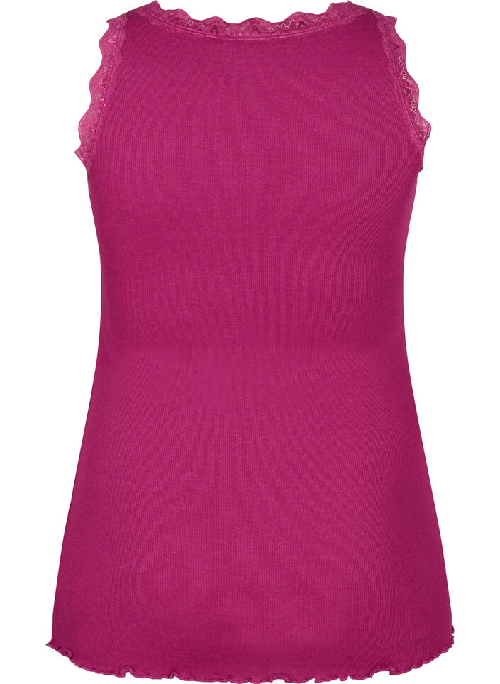 Topp med blondekant, Lilla, Packshot image number 1