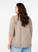 Strikket bluse med broderte blomster, Simply Taupe Mel., Model image number 1