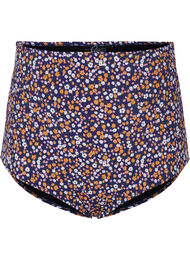 Blomstrete bikinitruse med ekstra høyt liv, Clear Flower Print