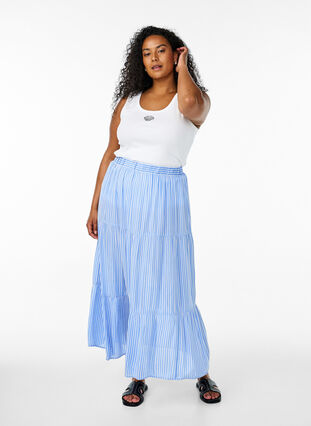 Zizzi Figurnær topp med motiv, Hvit, Model image number 1