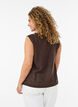 Ermel&oslash;s vest med V-hals og knapper, Brun, Model image number 2