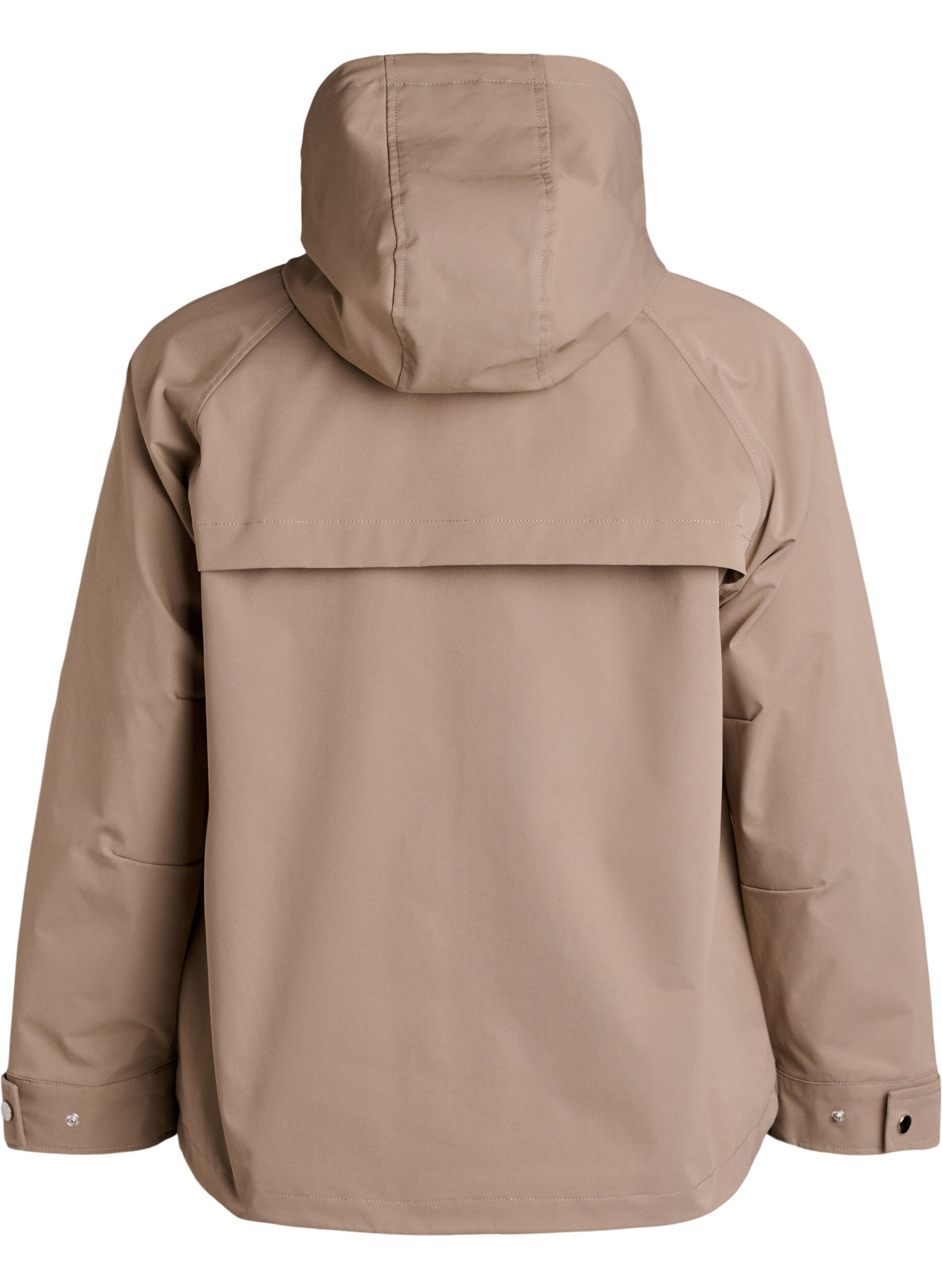 ZizziKort v&aring;rjakke med avtagbar hette, Beige, Packshot image number 1