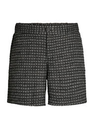 Loose fit boucléshorts med lommer, Black w. Lurex