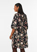 Blomstrete kjole i lin og viskose med empire-linje, Svart, Model image number 2