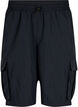 Shorts med høy midje og cargo-lommer, Black, Packshot image number 0