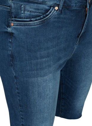 Amy shorts i denim med en høyt liv, Blue denim, Packshot image number 2