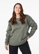 Genser med crewneck, Gr&oslash;nn, Model image number 0