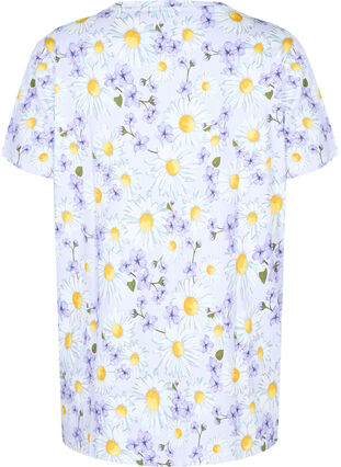Oversize pysjamas T-skjorte med mønster, Lavender Blue AOP, Packshot image number 1