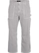 Stripete cargojeans med rett passform, Black White Stripe, Packshot image number 0