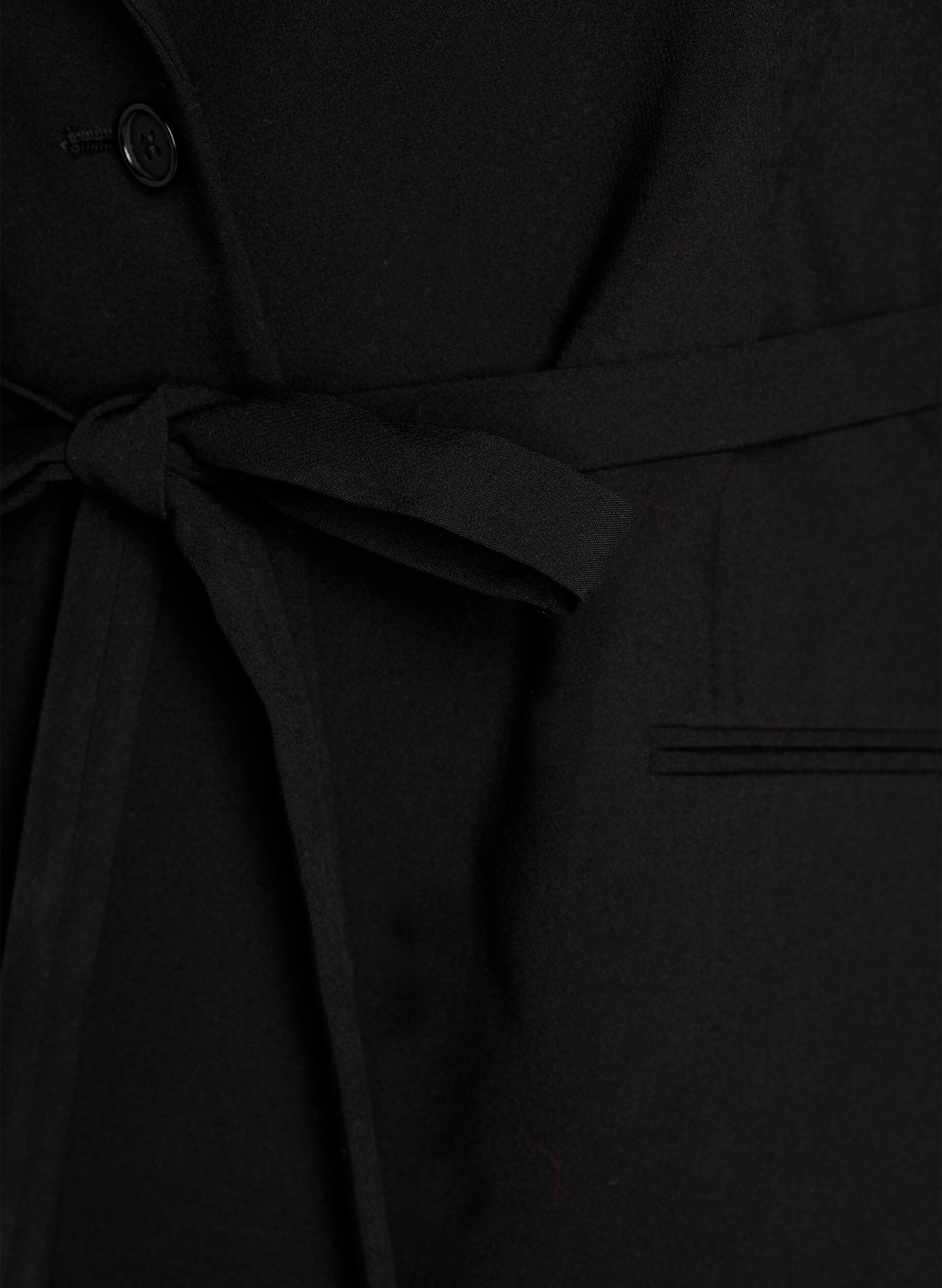 ZizziBlazer med avtakbart knytebelte, Svart, Packshot image number 2