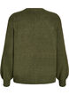 Cardigan i myk strikk med gullfargede knapper, Gr&oslash;nn, Packshot image number 1