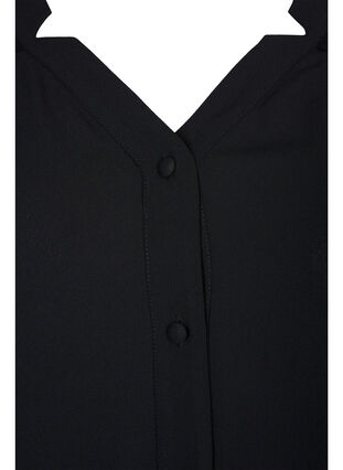 Bluse med lange ermer og knappelukking, Black, Packshot image number 2