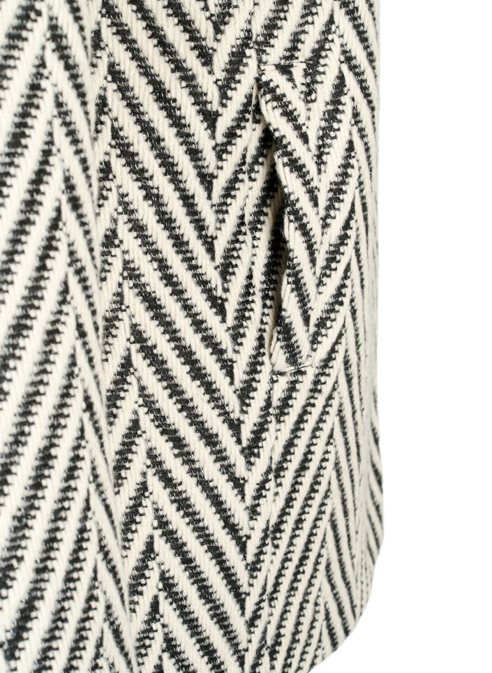 Mønstret jakke, Black w. White, Packshot image number 3