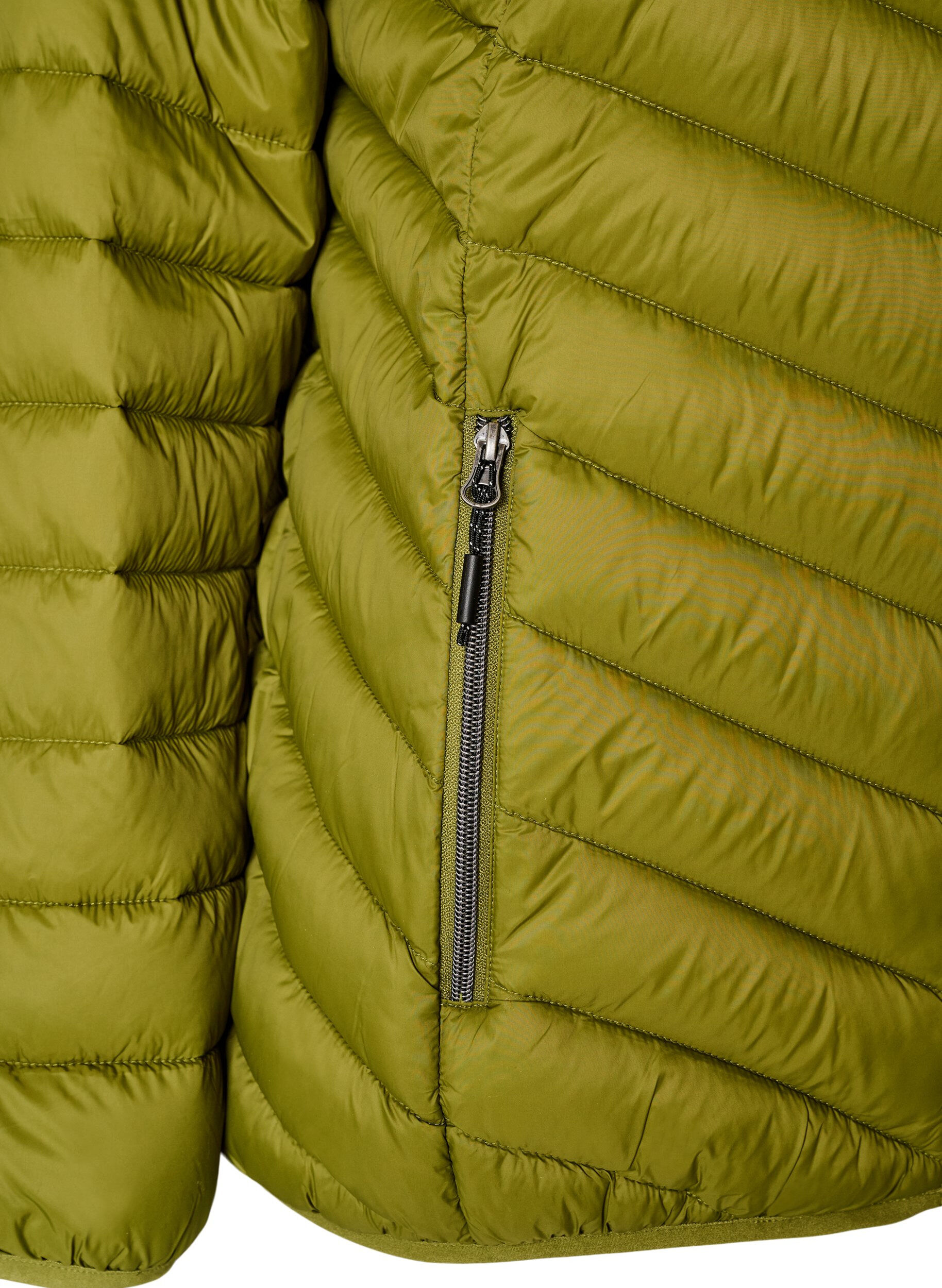 ZizziLett jakke med hette, Gr&oslash;nn, Packshot image number 3