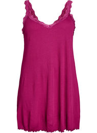 Nattkjole med blonder i fold, Raspberry Radiance