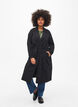 Lang trenchcoat med belte, Black, Model image number 0