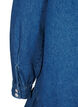 Denimkjole med volanger og A-snitt, Blue Denim, Packshot image number 4