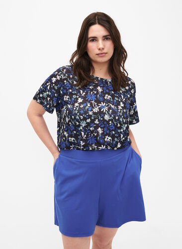 FLASH - Løstsittende shorts med lommer, Dazzling Blue, Model image number 0