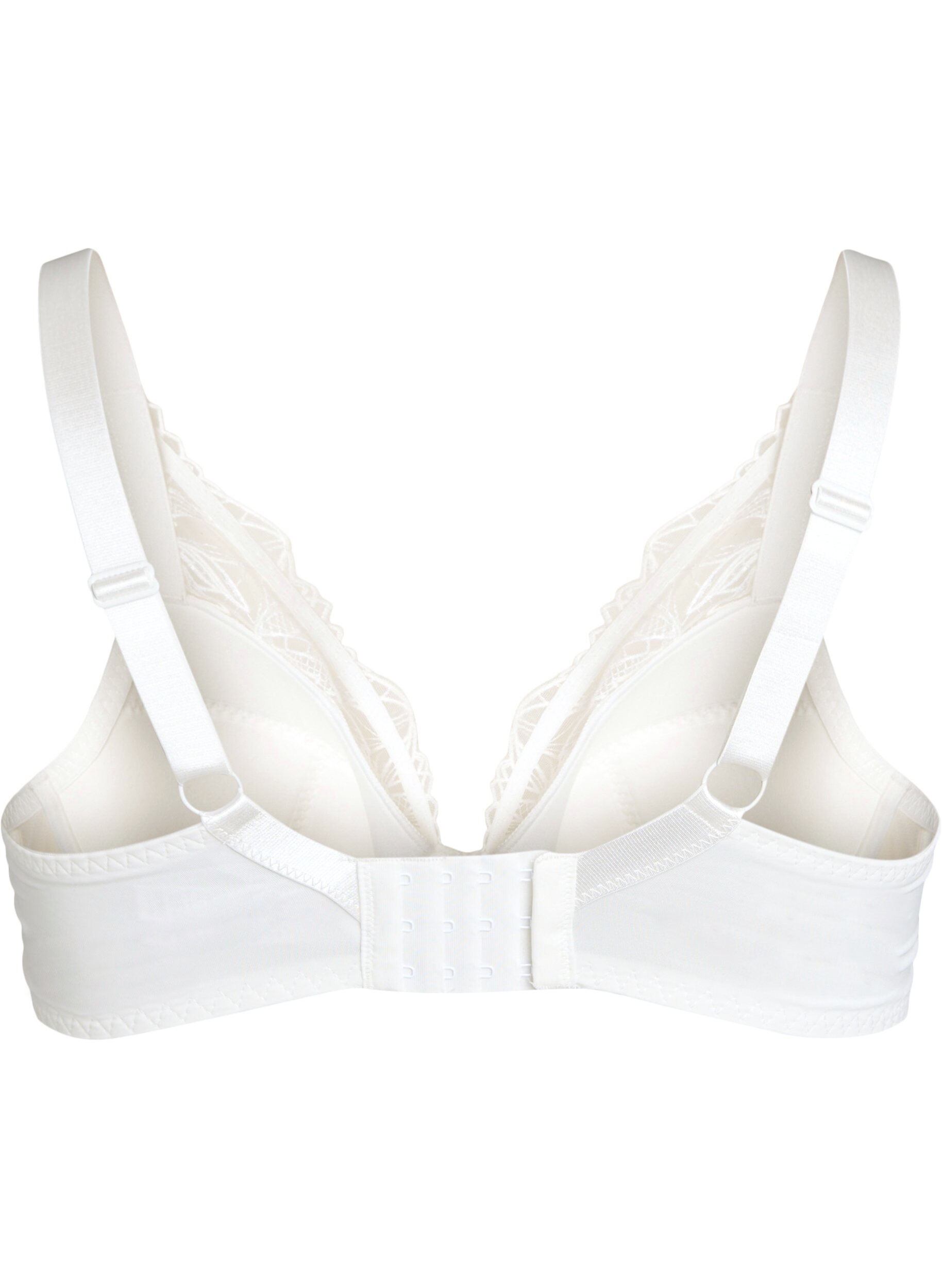 ZizziPolstret blonder BH med b&oslash;yle, Hvit, Packshot image number 1