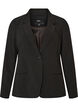 Klassisk blazer med enkel knappelukking, Svart, Packshot image number 0