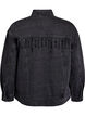 Denimjakke med perlefranser, Grå, Packshot image number 1