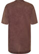 Loose T-skjortekjole med en vasket stil, Brun, Packshot image number 1