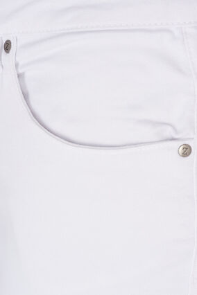 Zizzi Slim fit Emily caprijeans, Hvit, Packshot image number 2