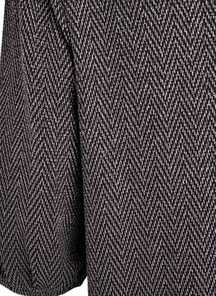 Zizzi Bluse med glittermønster og 3/4-ermer, Svart, Packshot image number 3