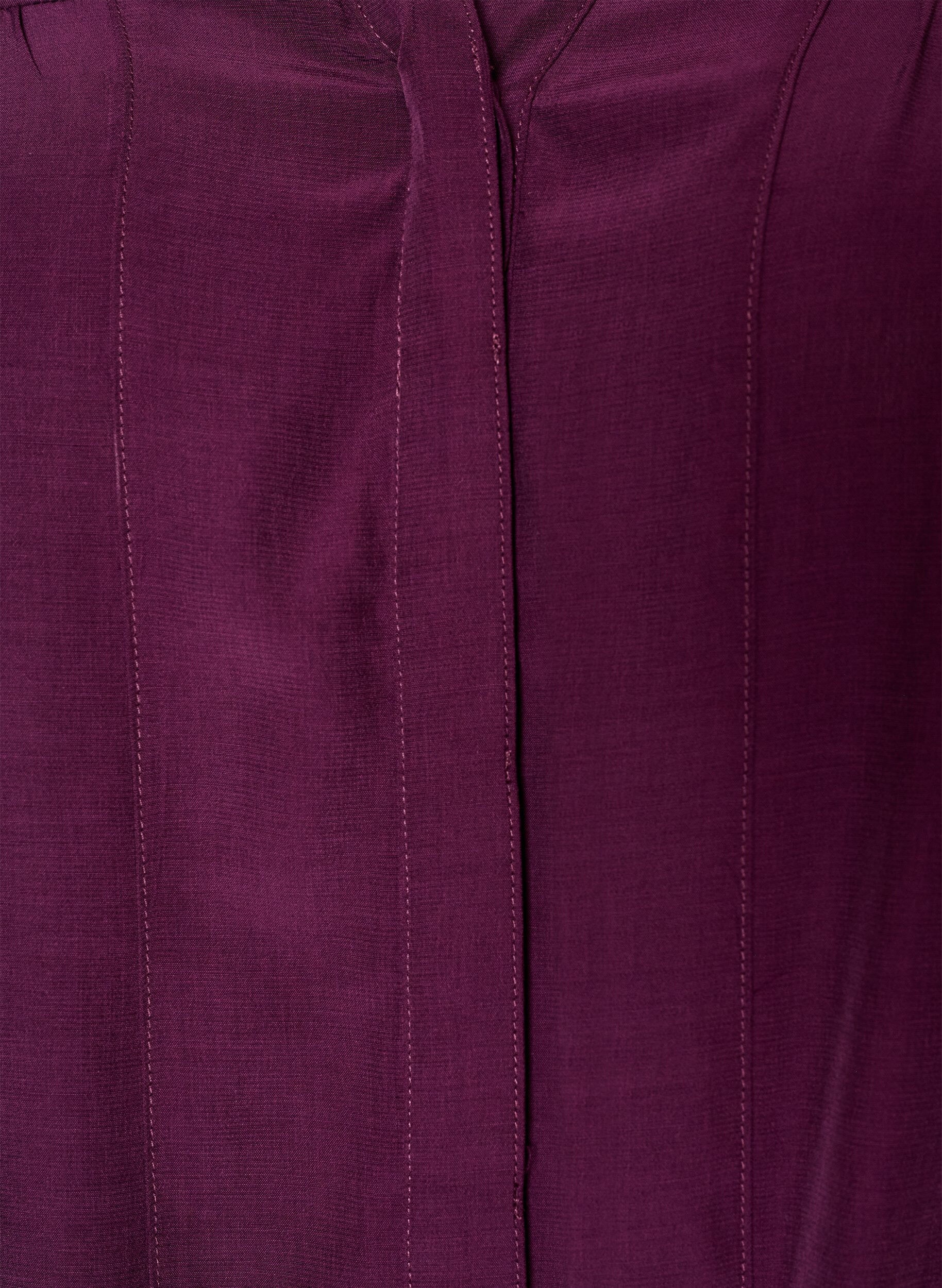 ZizziBluse med rysjekrage og rynking, Lilla, Packshot image number 2