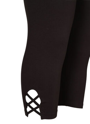 3/4-leggings i viskosemiks, Black, Packshot image number 3