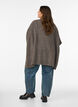 Cardigan med &aring;pen front og vide ermer, Brun, Model image number 2