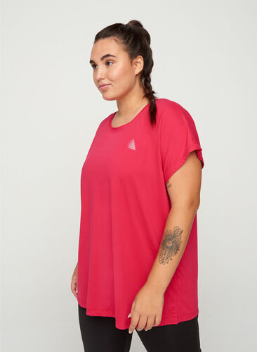 Ensfarget T-skjorte til trening, Jazzy, Model image number 0