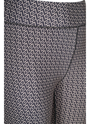 Mønstret treningsshorts, Black w. Text Print, Packshot image number 2