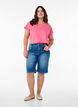Kortermet T-skjorte i bomullsblanding, Rosa, Model image number 1