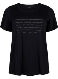T-skjorte med tekstmotiv, Black W. Black