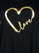 Bomulls-t-skjorte med motiv, Black w. Gold Love, Packshot image number 2