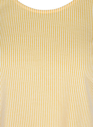 Stripete bluse med 3/4-ermer, Mimosa, Packshot image number 2