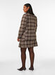 Rutete blazer med lommer og splitt bak, Brun, Model image number 2